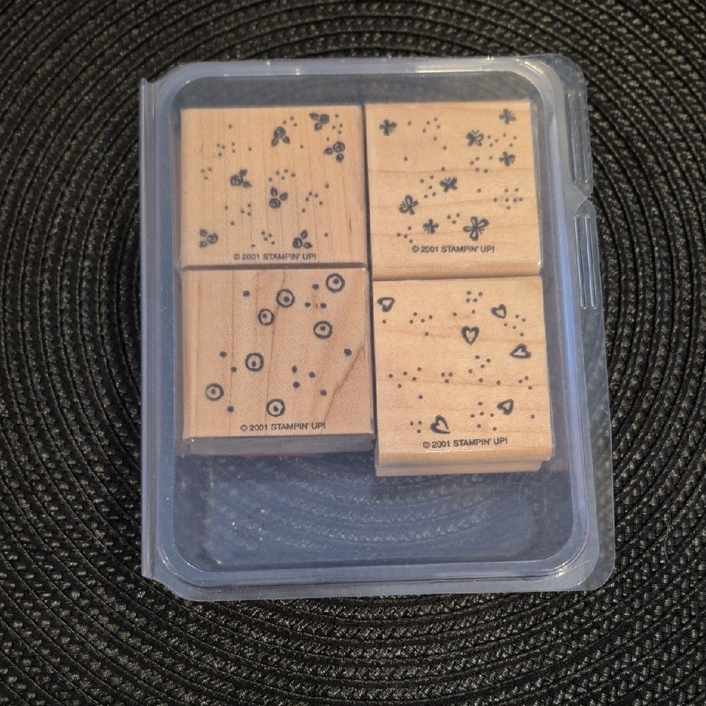 STAMPIN' UP! Retired 2001 'Beyond the Basics' Stamp Set, Set of 4 Stamps